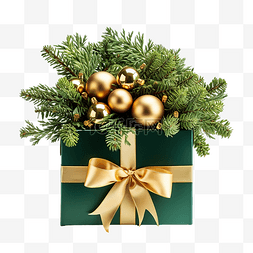 圣诞礼物绿色图片_圣诞礼物盒