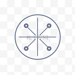 外交图片_带有交叉点线条图的圆形徽标 向