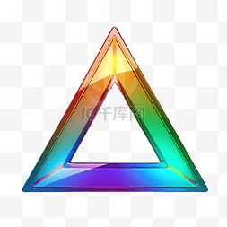 发光的彩色三角形