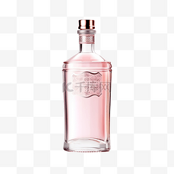 龙舌兰酒图片_带标签的粉色豪华酒精瓶
