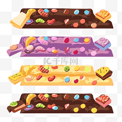 糖果和巧克力图片_糖果棒剪贴画 一组充满糖果和巧