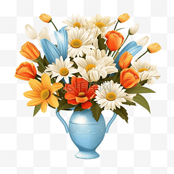 爱与鲜花的花瓶