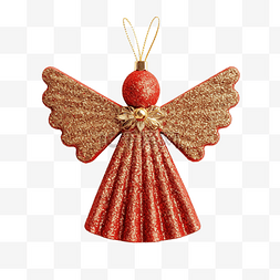 自制圣诞树吊坠，形状为天使形状