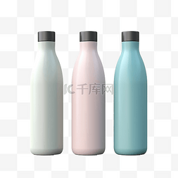 哑光塑料瓶 3d 渲染