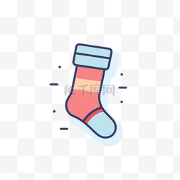 袜子图标图片_线条风格袜子插画 向量