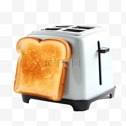 小熊面包机图片_烤面包机面包早餐