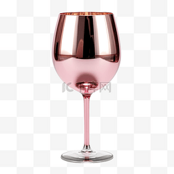 葡萄酒类型图片_粉色金属酒杯