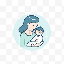 婴儿icon图片_母亲与婴儿图标