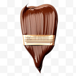棕色巧克力色油漆画笔描边