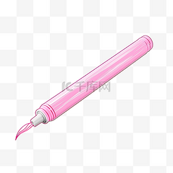 荧光笔线条图片_粉红色标记粉笔线条艺术