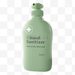 洗护用品瓶子图片_洗护用品3d绿色