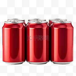 可乐饮料罐图片_红色铝制饮料罐