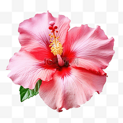 植物散花图片_孤立背景下盛开的粉红色芙蓉花