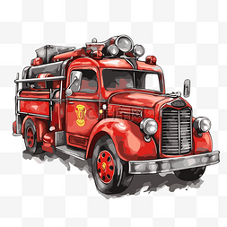 免费消防车 向量