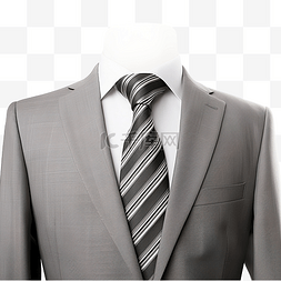 衬衫和领带图片_灰色西装和领带