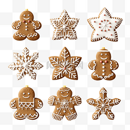 圣诞节礼品结图片_姜饼和糖圣诞饼干与皇家糖衣