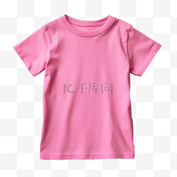 儿童衬衫t恤图片_儿童空白 T 恤粉色圆领短袖
