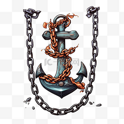 海军的锚链图片_锚和链png插图