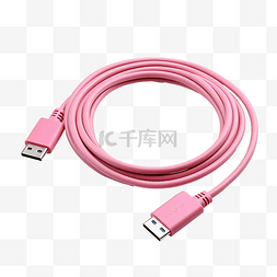 电缆插头图片图片_粉色 c 型 USB 电缆转 c 型