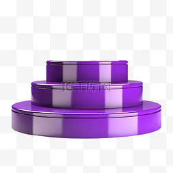 紫色讲台图片_未来派紫色讲台的 3D 逼真渲染