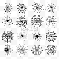 蜘蛛网圈图片_万圣节蜘蛛网矢量集