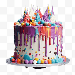 彩色全生日蛋糕