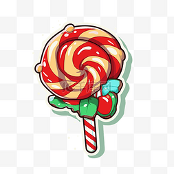 棒棒糖图标图片_棒棒糖贴纸复古圣诞装饰品棒棒糖