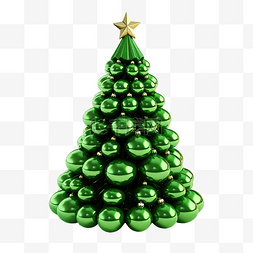 粉色圣诞树球装饰图片_绿色的圣诞树