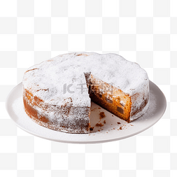 新鲜水果蛋糕图片_圣诞蛋糕加糖粉