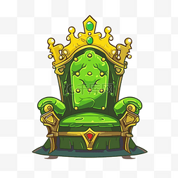 王座剪贴画动画卡通国王的椅子 