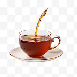 PNG倒茶杯，茶或咖啡，茶壶和杯子