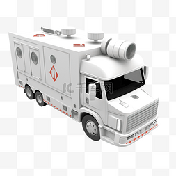 救护车的灯图片_3d 渲染图救护车警报透视图
