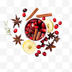红酒和水图片_圣诞蔓越莓热红酒