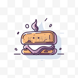 酱汁面包图片_白色背景上带有面包和酱汁的三明