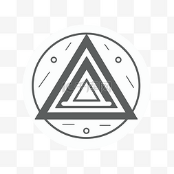 圆圈中的三角形符号 向量