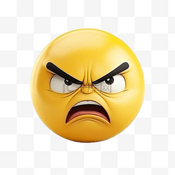 漫画愤怒图片_表情符号黄脸和情绪与愤怒的面部