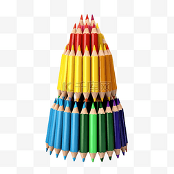 彩色铅笔 3d 教育学校
