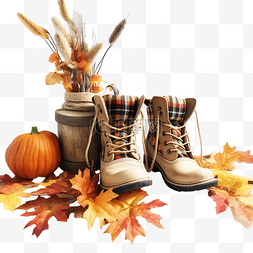 秋天落下黄叶图片_法兰绒靴子篝火欢迎秋天聚集的时