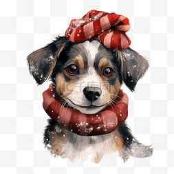 圣诞快乐卡，上面有可爱的狗，吐