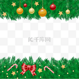 节日礼物边框图片_圣诞植物礼物装饰