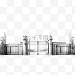 钢制大门和栅栏