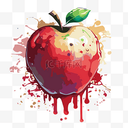 卡通苹果贴纸图片_德雷顿水果 向量