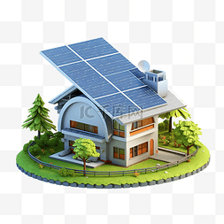环境生态图图片_可再生能源太阳能图3d