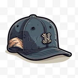 徽标剪贴画棒球帽显示在背景剪贴