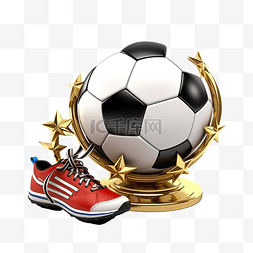 足球鞋子图片_带有获胜明星奖牌哨子运动鞋和复
