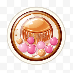 滴巧克力图片_情人节贴纸，上面有粉色糖果和焦