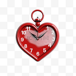 粉色的时钟图片_具有爱心形状的对象时钟