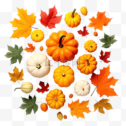 秋季组合物，配有色彩缤纷的新鲜