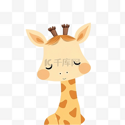 长颈鹿背景图片_无缝图案与可爱的熟睡长颈鹿