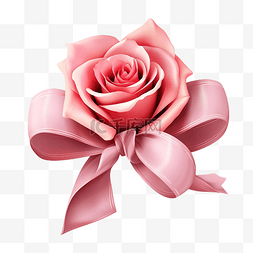 心形的花瓣图片_心形玫瑰，带丝带，隔离情人节爱